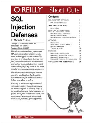 cover image of SQL Injection Defenses